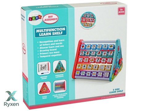 Edukacyjna Półka Trójkąt Liczydło Litery Przedmioty Zwierzęta LEAN TOYS