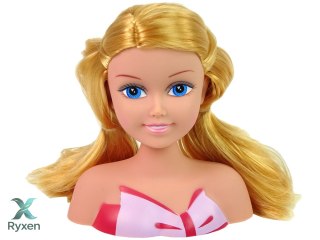 Głowa Lalki Akcesoria Koraliki Spinki Kolorowe Pasemka LEAN TOYS