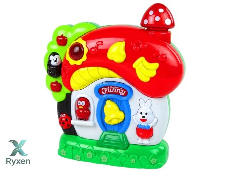 Grający Muzyczny Domek Dla Niemowląt Zwierzątka LEAN TOYS