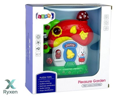 Grający Muzyczny Domek Dla Niemowląt Zwierzątka LEAN TOYS