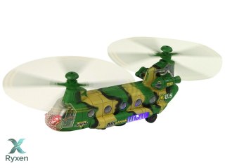 Helikopter Wojskowy Ogromne Skrzydła Światła Dźwięk Moro LEAN TOYS