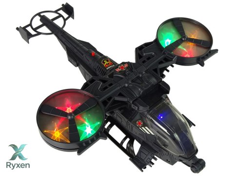 Helikopter Wojskowy Ogromne Skrzydła Światła Dźwięk Obraca Się LEAN TOYS