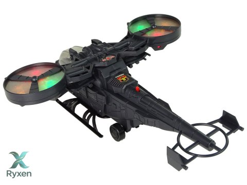 Helikopter Wojskowy Ogromne Skrzydła Światła Dźwięk Obraca Się LEAN TOYS