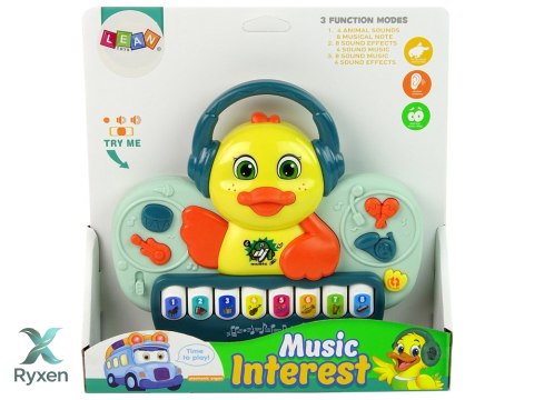 Interaktywne Pianinko Kaczuszka DJ Dźwięk Instrumenty Muzyczne Melodie LEAN TOYS
