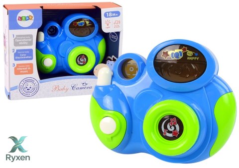 Interaktywny Aparat Fotograficzny Dla Malucha Światło Dźwięk Niebieski LEAN TOYS