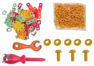 Klocki Konstrukcyjne W Skrzynce Zestaw Majsterkowicza Wkrętarka DIY LEAN TOYS