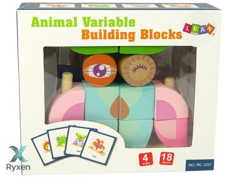 Kreatywne Klocki Drewniane Przestrzenne Układanka Sowa 3D LEAN TOYS