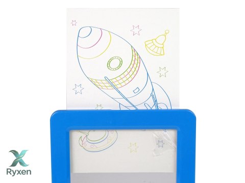 Magiczna Podświetlana Tablica 3D Okulary Niebieska LEAN TOYS