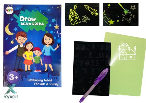 Magiczny Tablet Do Rysowania Światłem Grafika Litery LEAN TOYS