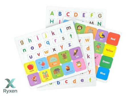 Magnetyczna Układanka Książka Angielski Alfabet Obrazki LEAN TOYS