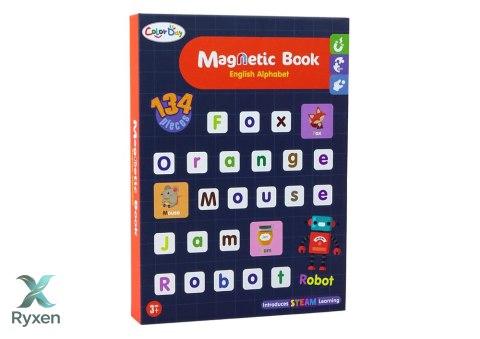 Magnetyczna Układanka Książka Angielski Alfabet Obrazki LEAN TOYS