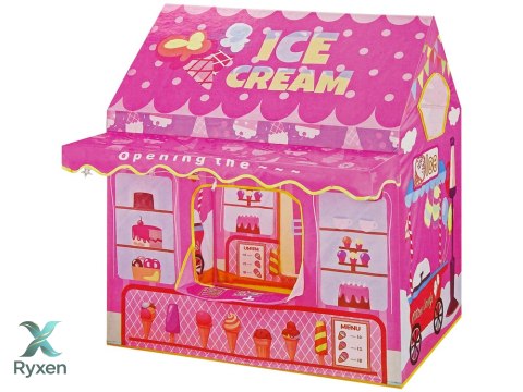 Namiot Księżniczki Ice Cream Lodziarnia dla Dzieci Różowy Światełka Gwiazdki LEAN TOYS