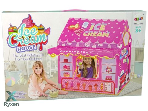 Namiot Księżniczki Ice Cream Lodziarnia dla Dzieci Różowy Światełka Gwiazdki LEAN TOYS