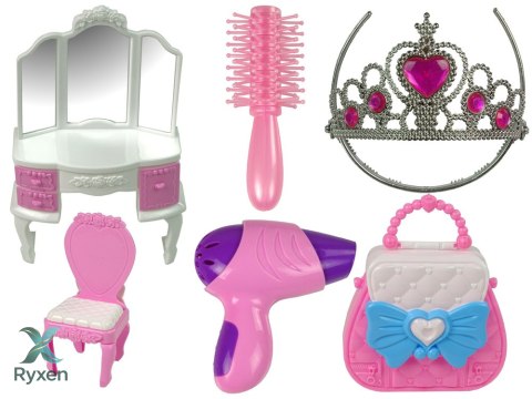 Namiot Księżniczki dla Dzieci Salon Piękności Różowy Akcesoria Korona LEAN TOYS
