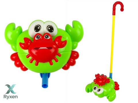 Pchacz Na Kiju Krab Zielony Dźwięk Dzwonka LEAN TOYS
