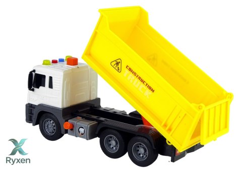 Pojazd Budowlany Wywrotka 1:16 Unoszona Naczepa Żółta Światła Dźwięki LEAN TOYS