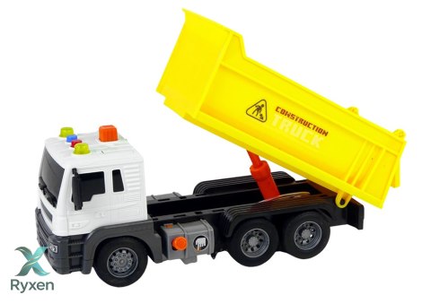 Pojazd Budowlany Wywrotka 1:16 Unoszona Naczepa Żółta Światła Dźwięki LEAN TOYS