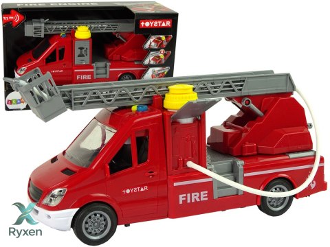 Samochód Ciężarówka Straż Pożarna Czerwona Woda Dźwięki Światła LEAN TOYS