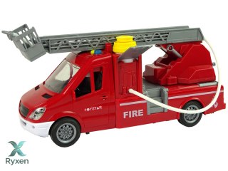 Samochód Ciężarówka Straż Pożarna Czerwona Woda Dźwięki Światła LEAN TOYS