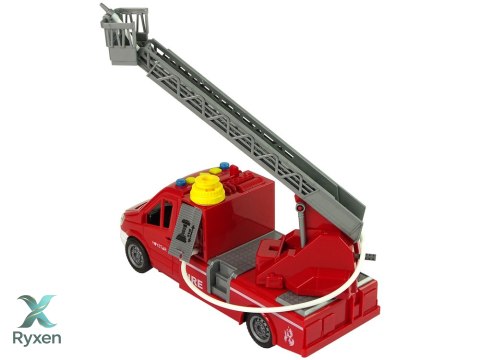 Samochód Ciężarówka Straż Pożarna Czerwona Woda Dźwięki Światła LEAN TOYS