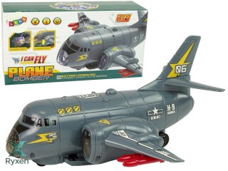 Samolot Transportowy Bombowiec Światła Dźwięk LEAN TOYS