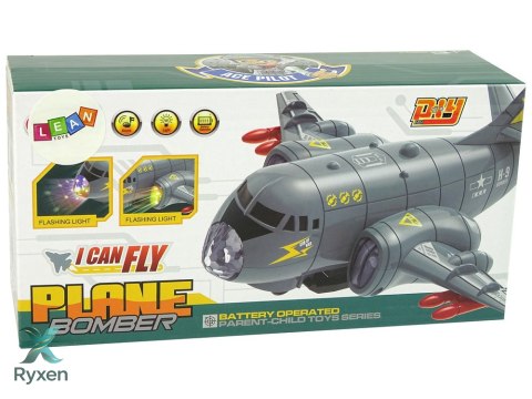 Samolot Transportowy Bombowiec Światła Dźwięk LEAN TOYS