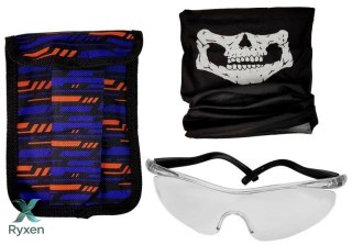 Strój Komandosa Policjant Kostium Naboje Okulary Chusta Kamizelka LEAN TOYS