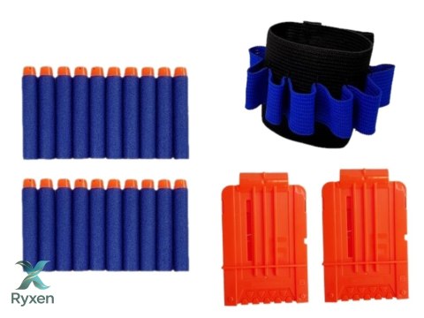 Strój Komandosa Policjant Kostium Naboje Okulary Chusta Kamizelka LEAN TOYS