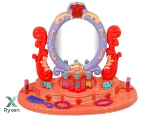 Toaletka Do Makijażu Z Lustrem Światła Dźwięk Róża LEAN TOYS