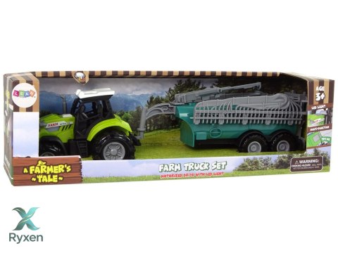 Traktor Rolniczy z Opryskiwaczem Farma Dźwięk Zielony LEAN TOYS