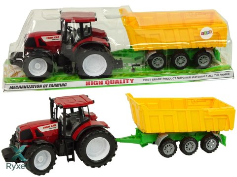 Traktor Wywrotka Żółta Ciągnik 50 cm LEAN TOYS