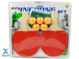 Zestaw Do Ping Ponga Tenis Stołowy Paletki Siatka 5 Piłek LEAN TOYS