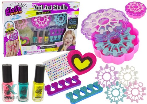 Zestaw Do Stylizacji Paznokci Dla Dzieci Piękności Studio Lakiery LEAN TOYS