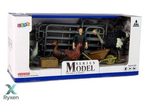Zestaw Figurek Zwierzęta Domowe na Farmie Rolnik Ptaki LEAN TOYS