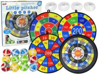 Zestaw Gier Dart Tarcza 36 cm Piłki na Rzepy LEAN TOYS