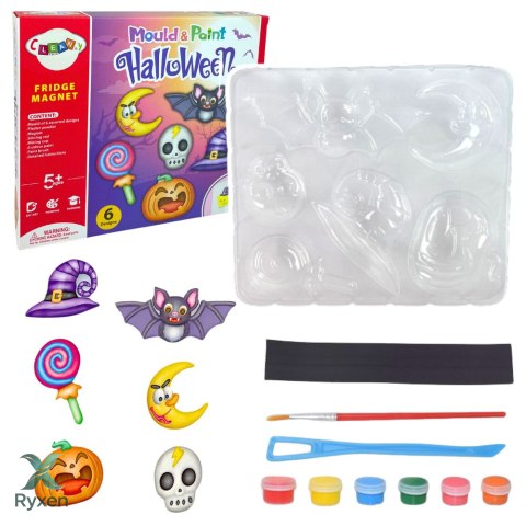 Zestaw Kreatywny DIY Halloween Magnesy Odlewy Gipsowe Dynia LEAN TOYS