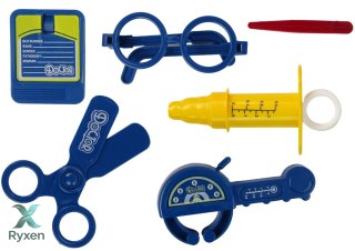 Zestaw Lekarski w Plecaku Doktor Stetoskop Nożyczki Żółty LEAN TOYS