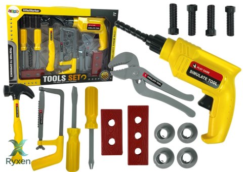 Zestaw Majsterkowicza Wiertarka Młotek Śrubokręty LEAN TOYS
