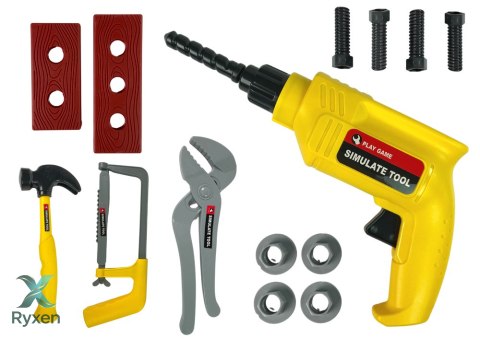 Zestaw Majsterkowicza Wiertarka Młotek Śrubokręty LEAN TOYS