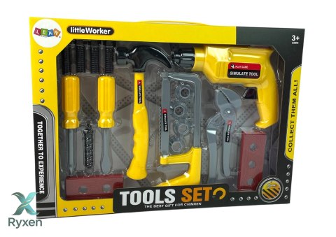 Zestaw Majsterkowicza Wiertarka Młotek Śrubokręty LEAN TOYS