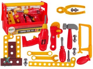 Zestaw Narzędzi Skrzynka Młotek Kleszcze Czerwony LEAN TOYS