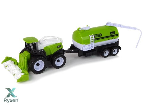 Zestaw Pojazdów Farmerskich Traktor Kombajn Cysterna Naczepa LEAN TOYS