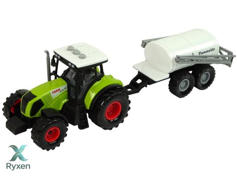 Zestaw Trzech Traktorów Naczepy Opryskiwacz Farma Ciągnik LEAN TOYS