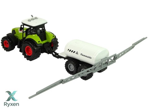 Zestaw Trzech Traktorów Naczepy Opryskiwacz Farma Ciągnik LEAN TOYS