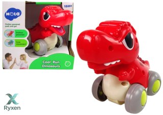 Dinozaur Na Kółkach T-Rex Czerwony Figurka LEAN TOYS