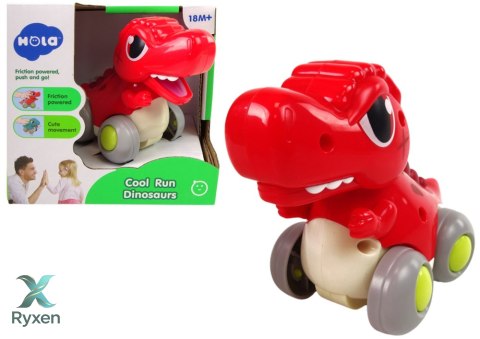 Dinozaur Na Kółkach T-Rex Czerwony Figurka LEAN TOYS