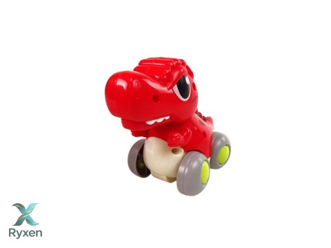 Dinozaur Na Kółkach T-Rex Czerwony Figurka LEAN TOYS