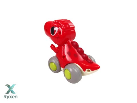 Dinozaur Na Kółkach T-Rex Czerwony Figurka LEAN TOYS