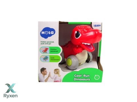 Dinozaur Na Kółkach T-Rex Czerwony Figurka LEAN TOYS
