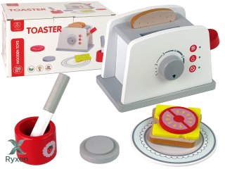 Drewniany Toster Śniadanie Akcesoria Pokrętło Dla Dzieci LEAN TOYS